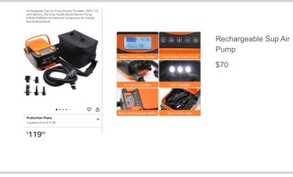 Rechargeable SUP pump