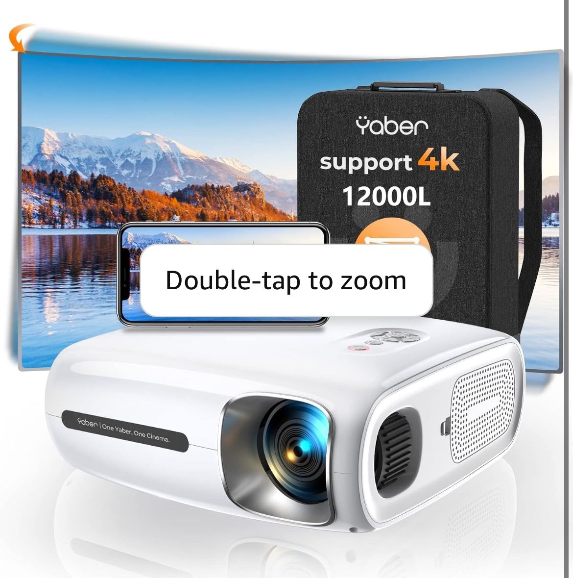 š YABER Pro V7 5G WiFi Bluetooth Projector, Native 1080P Projector 4K Support - Redmond