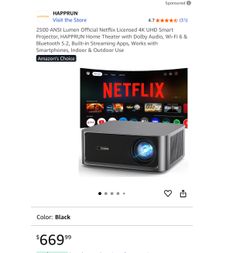 Projector (New) Retail $670