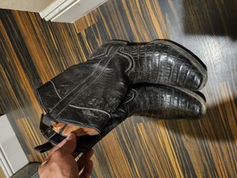 Botas Cocodrilo Negras Piel Original