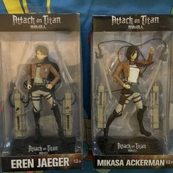 Attack on Titan  Eren Jager And Mikasa Ackerman Action Figure
