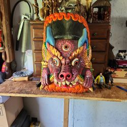 Tibetan Buddhist Wrathful Deity Mask
