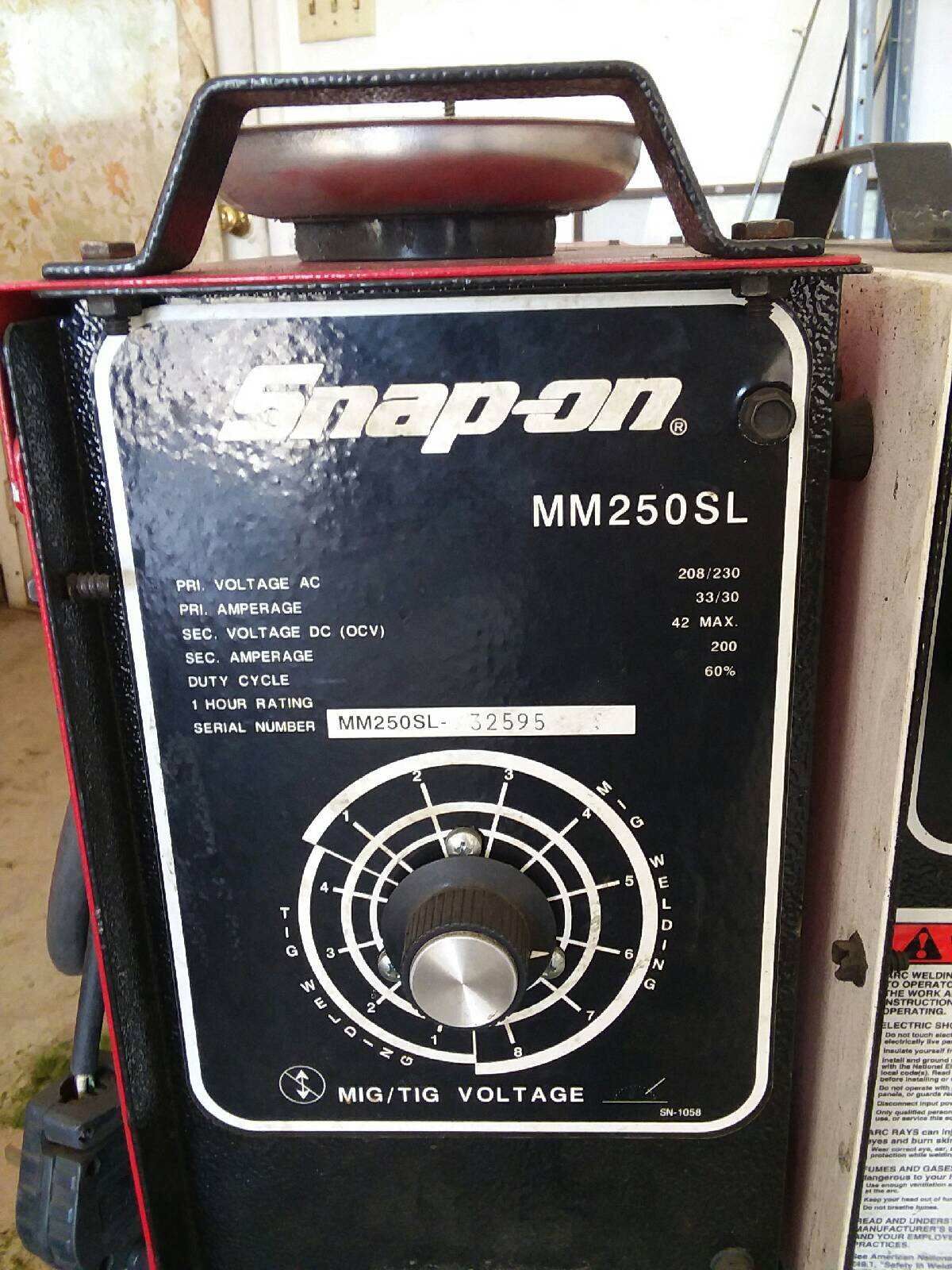 Snapon MM250SL mig welder with tig welding attachment for Sale in
