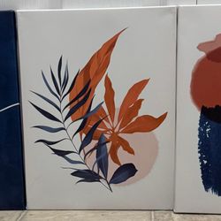 3 beautiful 14 by 11 inch wall art. (MUST SELL TODAY)