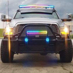 Nicoko 50 Inch 288w Curved LED Light Bar with Chasing RGB Halo Ring for 16 Million Color Changing with Strobe Flashing Spot Flood Combo Beam IP68 Wate