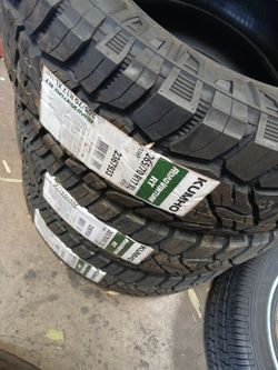 New set of tires 265 70 17 kumho rt