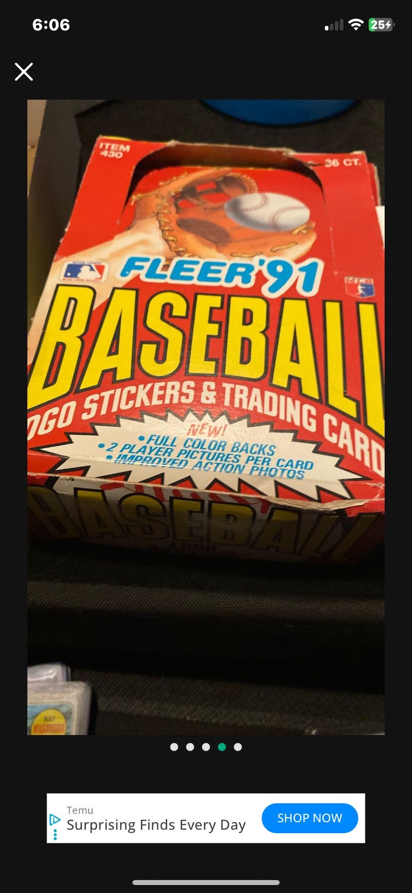 1991 Fleet Wax Packs