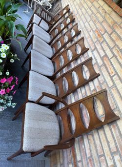 6 Kent Coffey Perspecta Cat eye chairs MCM