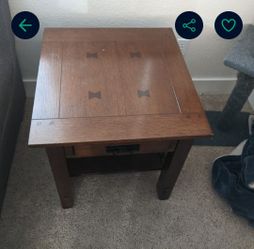 Solid Wood End Table