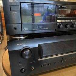 VINTAGE 1991 DENON DRW-750 DUAL~CASSETTE PLAYER/RECORDER/COPIER DOLBY B/C & HX-PRO…