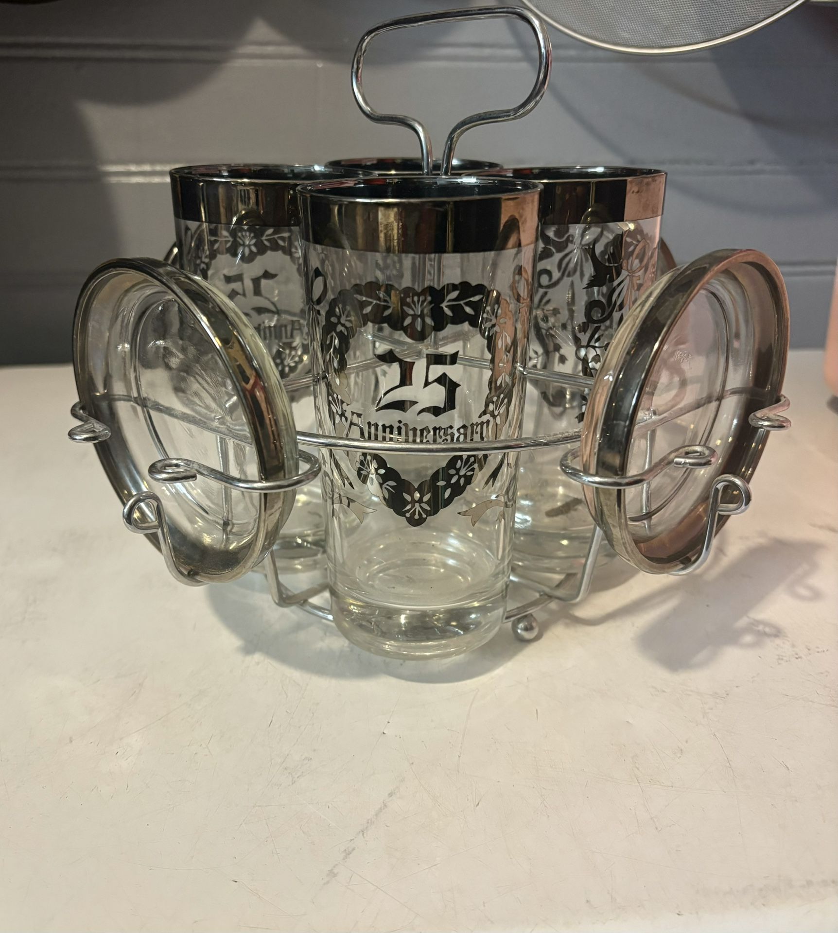 25th Anniversary Highball Glasses Set