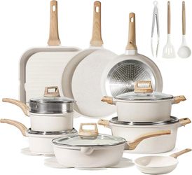 NEW – CAROTE 26-Piece Pots & Pans Cookware Set – Cream White