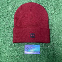 Under Armour red logo beanie