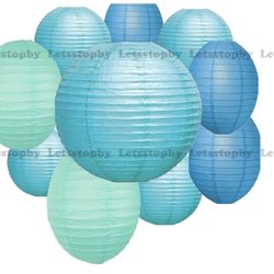 Brand new 10 packs Round Mixed Sized Paper Lanterns for wedding birthday baby shower graduation event home party decoration DIY art craft supplies
