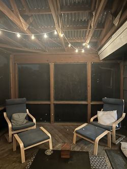 IKEA patio chairs with ottoman