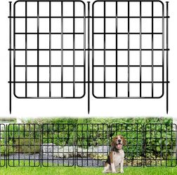 Garden Fence Animal Barrier, 28 Panels No Dig Fence Border, Rustproof Metal Decorative Garden Fence …