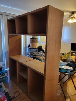FREE Oak Wall Unit Entertainment Center Free Hutch Free