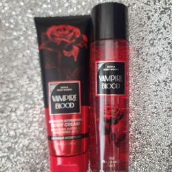 Bath and Body Works vampire blood lotion and mist