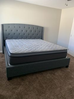 New In Box King Bed Frame With Mattress (Read Description Below)