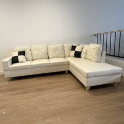 Ivory 2 Piece Sectional
