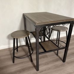Bar Table With 2 Stools