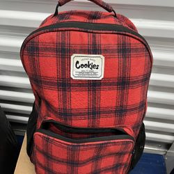 Cookies SF Red Plaid Flannel Backpack