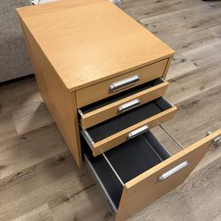 IKEA Office Drawer Rolling Filing Cabinet Wood