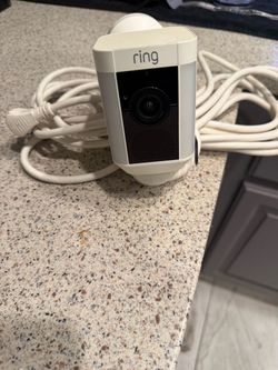 Ring Spotlight Wired Security Camera White