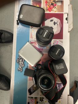 Canon EOS DSLR Camera with Lenses and Accessories