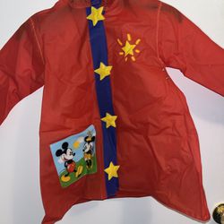 Disney Mickey Mouse Raincoat Size 4 Child Unisex