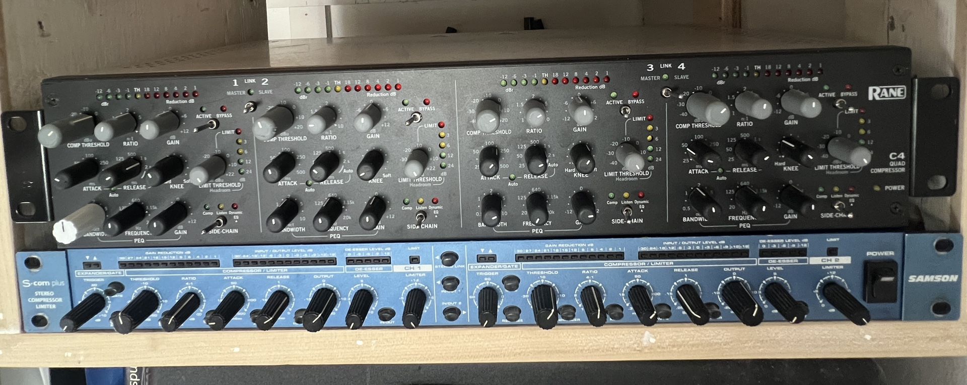 Rane digital C4 quad audio compressor limiter.