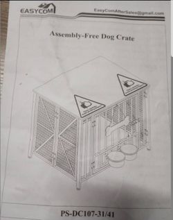 Dog Crate Furniture with Name Tag, Heavy Duty Dog Kennel Indoor for Medium and Small Dogs