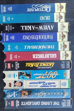 James bond VHS movie collection
