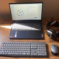 Complete Student Laptop Bundle - Lenovo IdeaPad 15" (Ryzen 5) + Wireless Gear