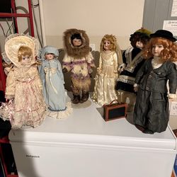 Antique porcelain dolls