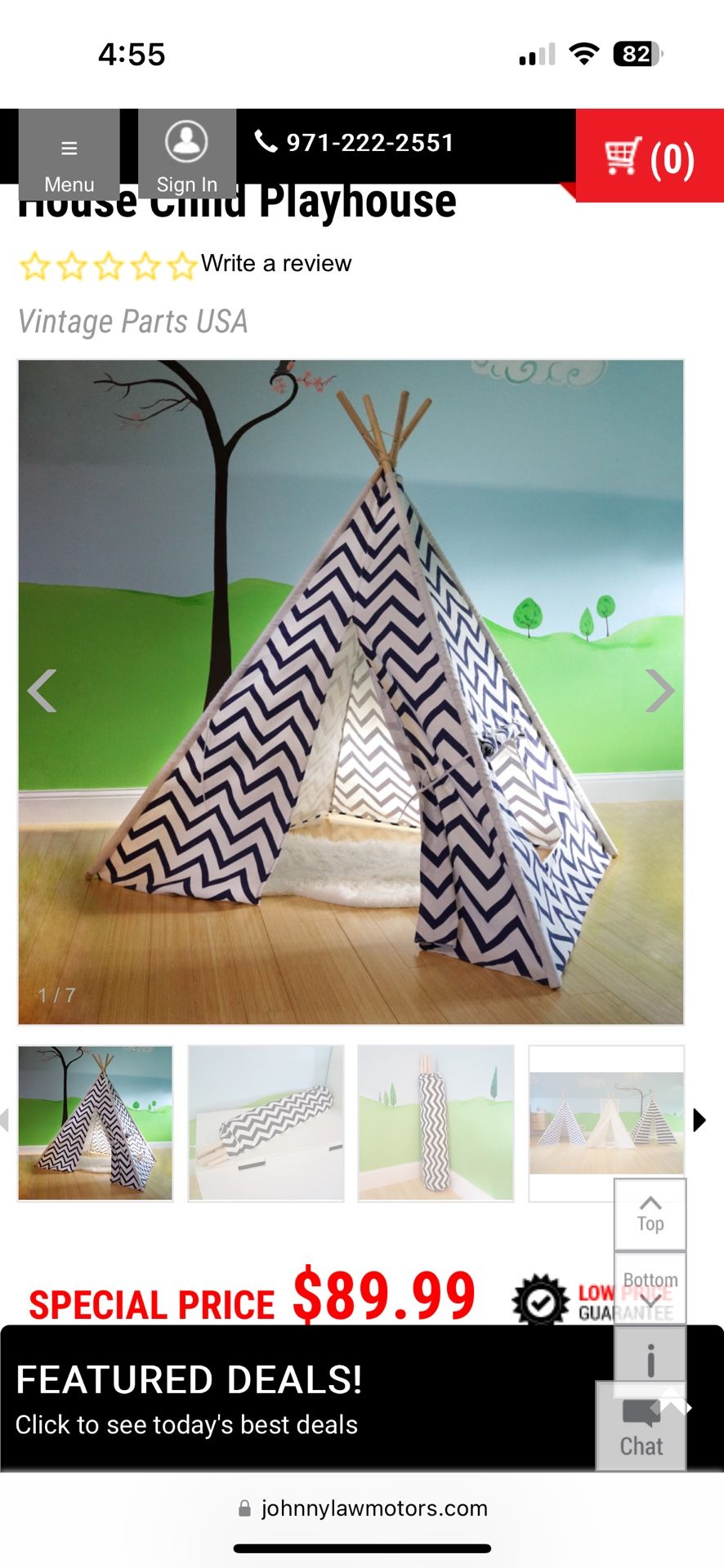 Kid/animal play teepee tent