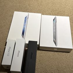 iPhone and iPad boxes