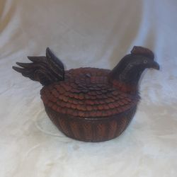 Asian Woven Bamboo Basket(Rooster)