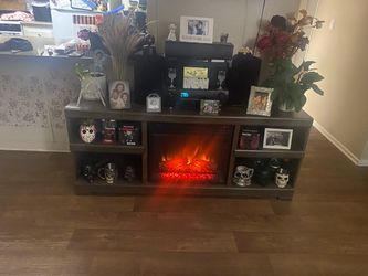 Entertainment center with chimney