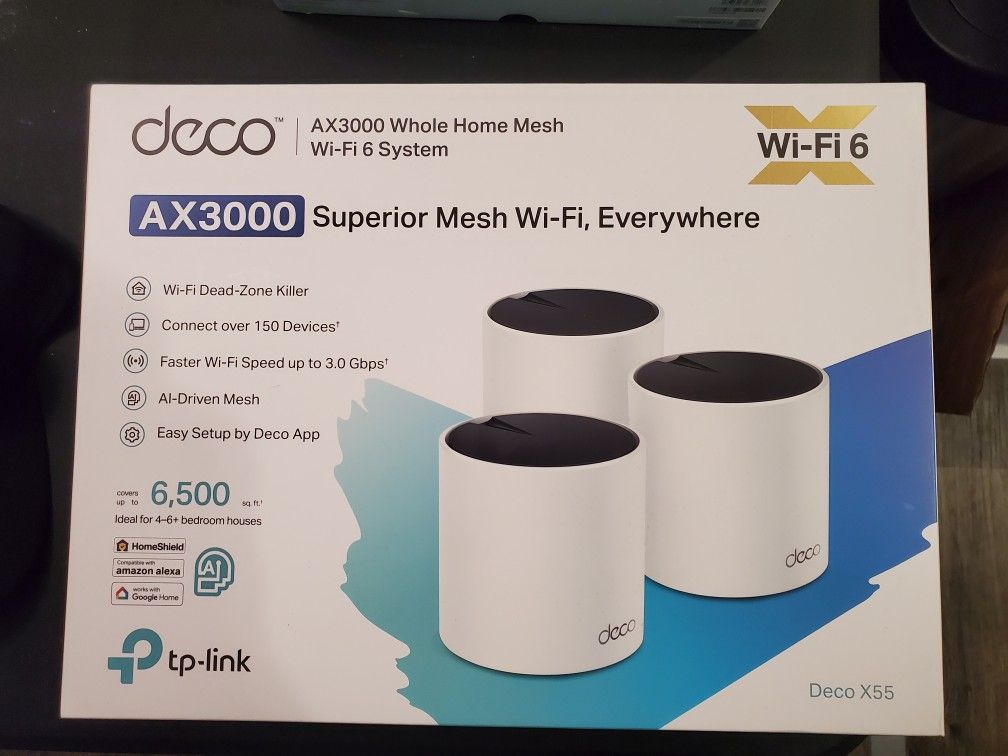 Deco X55 AX3000 Home Mesh Network - 3 Pack