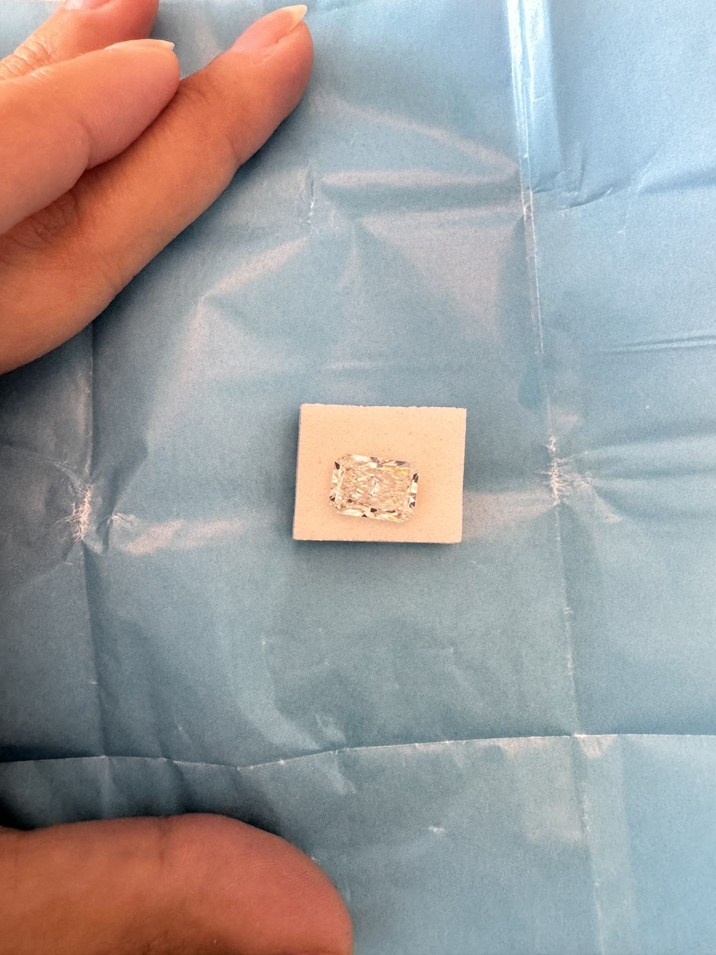 Certified 4.93 Carat, VVs, F Color, Radiant Cut Diamond