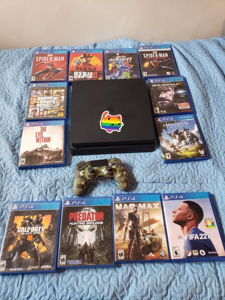 Like New Conditions Playstation 4 Slim 1,000GB $175! The 500GB PS4 Slim $150! Looking To Sell All Separately $15! Per Great Game & $10! Regular game