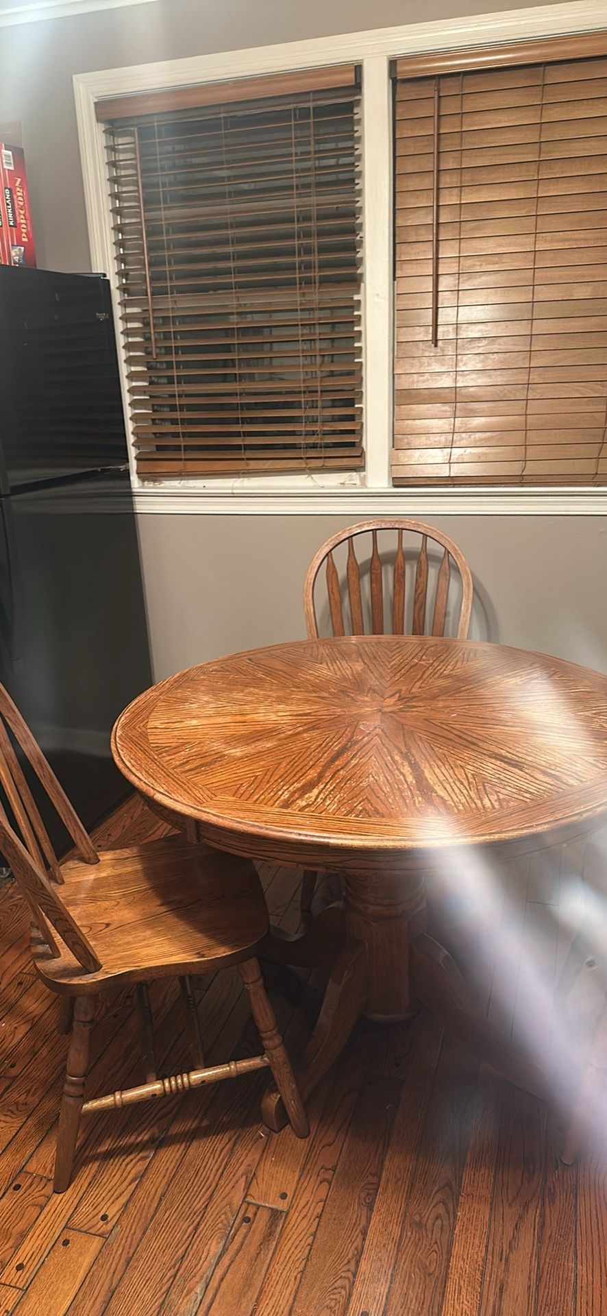 Wood table With 3 chairs