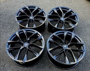 22" Onyx Black Turbine Staggered Wheels 
(Fits Tesla Model S/X and select Honda/Acura/Lexus models)