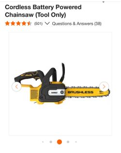 Dewalt 20-Volt MAX 12 in. Brushless Cordless Battery Powered Chainsaw (Tool Only)