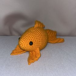 Hand made crocheted goldfish plush