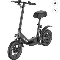 GOTRAX AERO Foldable Electric Scooter with Seat, Foot rest pad,12 inch Tire, 350W Rear Suspension Electric Scooter for Teens and Adults