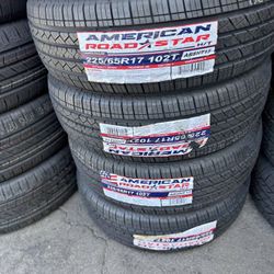 Vendo set de llantas nuevas 225/65R17 marca American con 50.000 mil millas de garantía