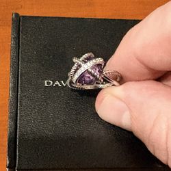 Sterling Silver David Yurman Amethyst Ring