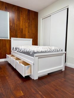 New twin bed and mattress with drawers